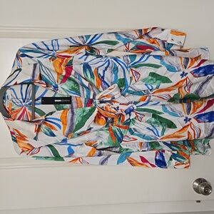 Fashion Nova Multicolor Tie-Front Romper